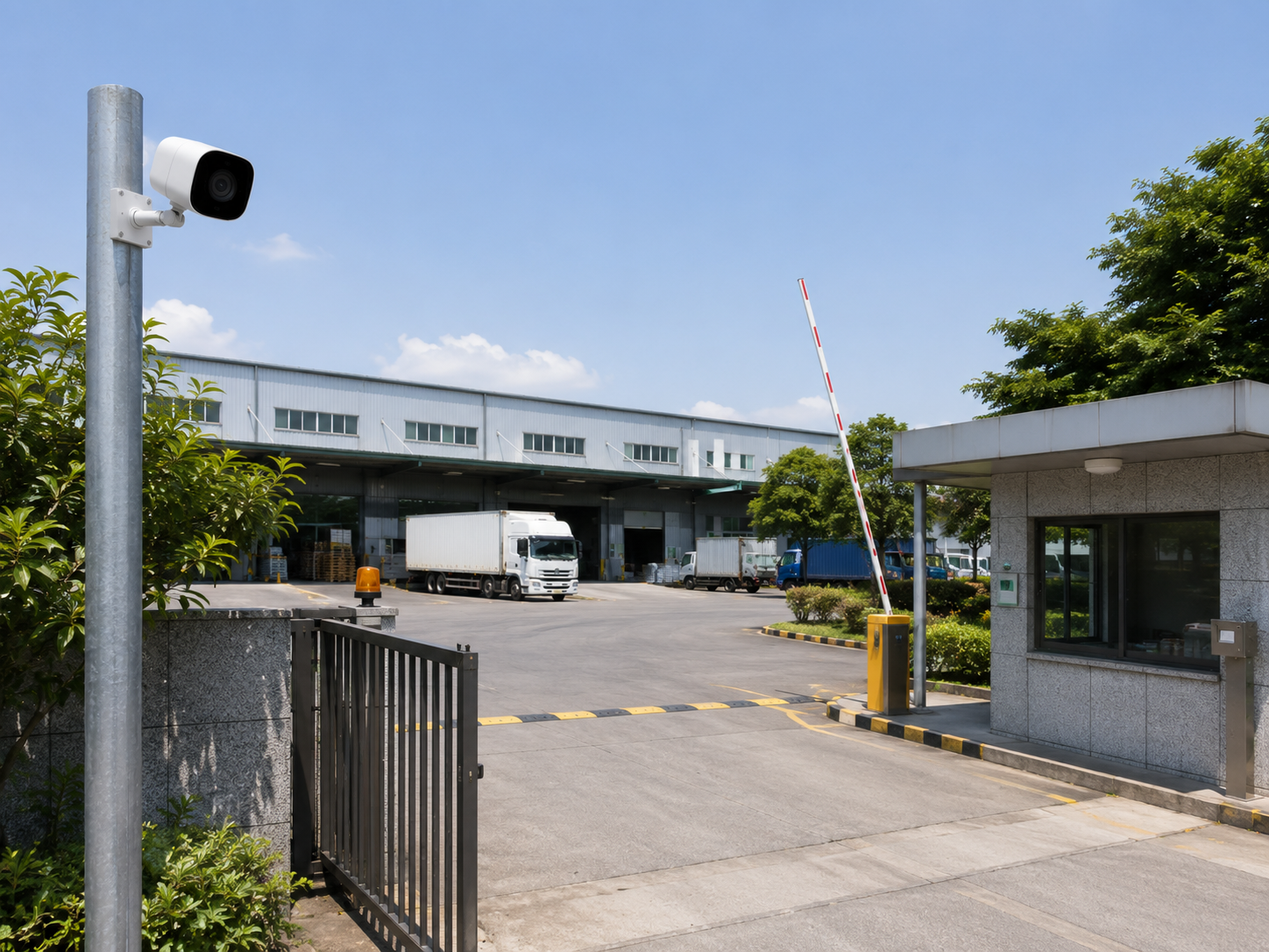 社區出入口與停車場架設攝影機的情境